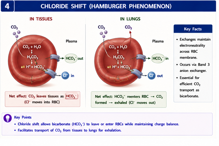 Chloride shift in RBC