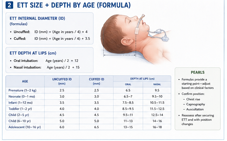 Panel 2 of Adult vs Pediatric Airway Comparison