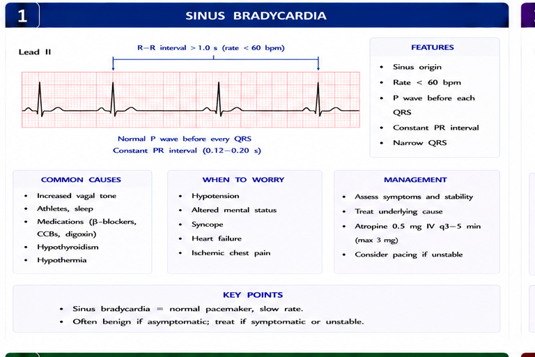 Panel 1 of Sinus bradycardia
