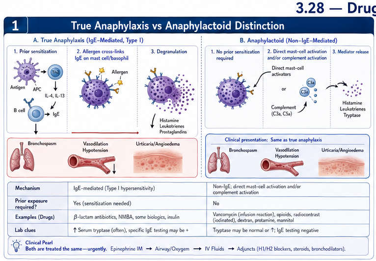 Anaphylaxis pathophysiology