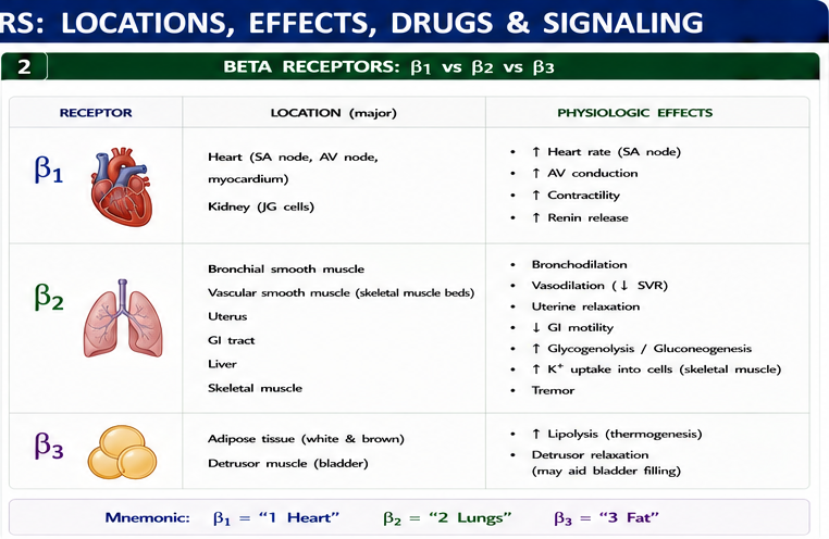 Panel 2 of Alpha receptors & beta receptors