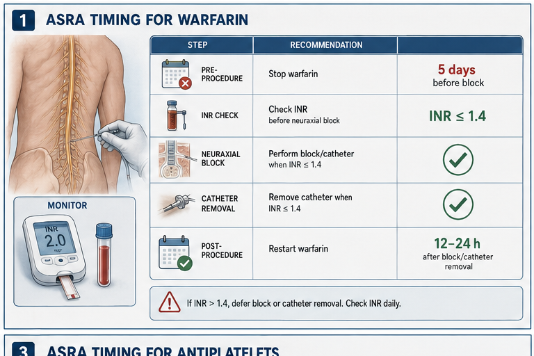 ASRA timing for warfarin