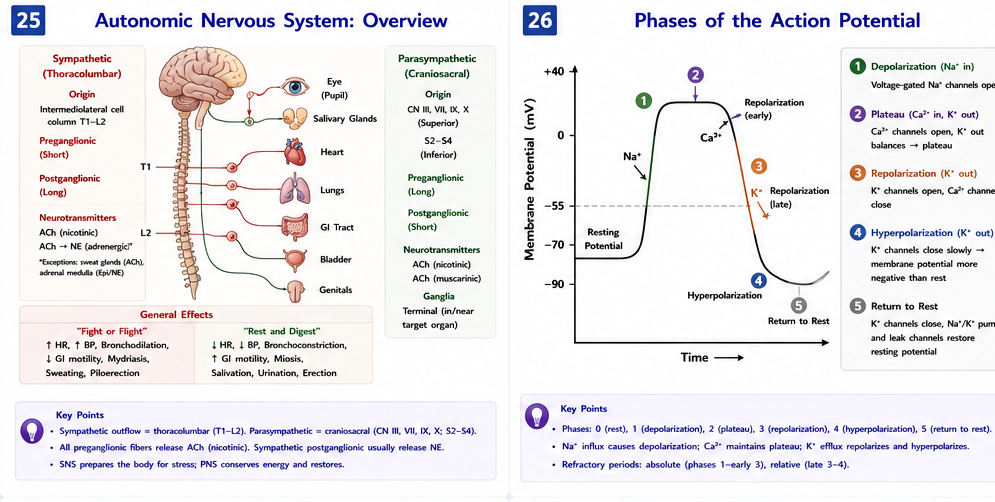 Sympathetic + parasympathetic overview