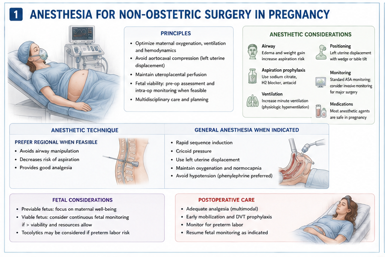 Panel 1 of Anesthesia for non-obstetric surgery in pregnancy