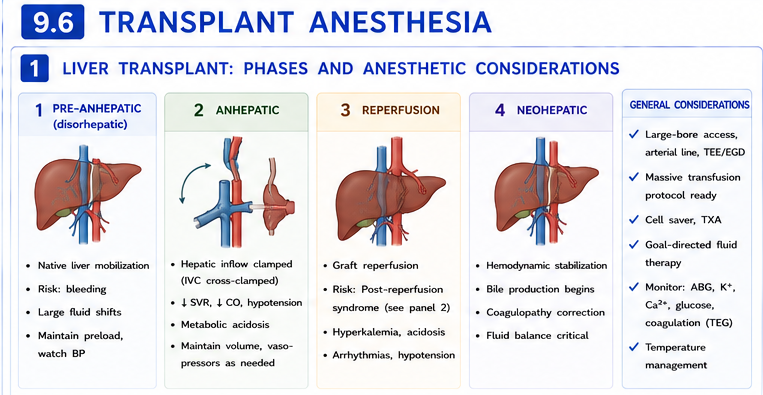 Liver transplant phases