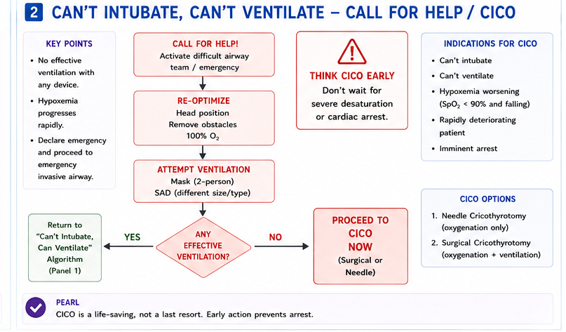 Panel 2 of Can't intubate, can't ventilate