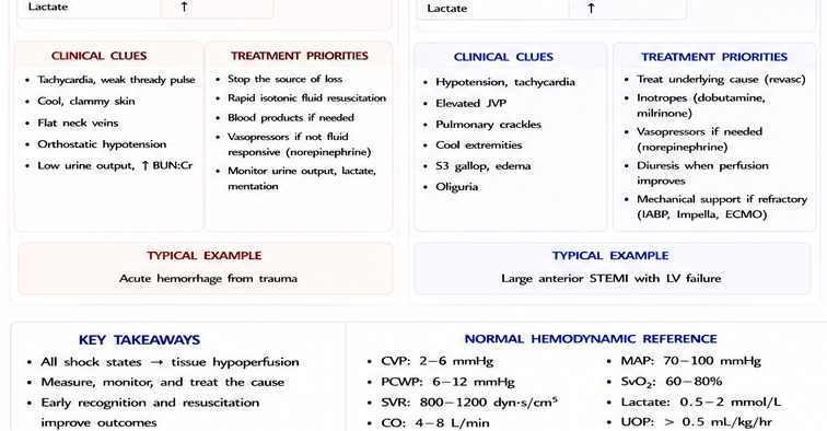 Distributive (septic) shock hemodynamics