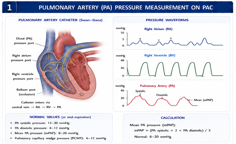 Panel 1 of Pulmonary artery pressure