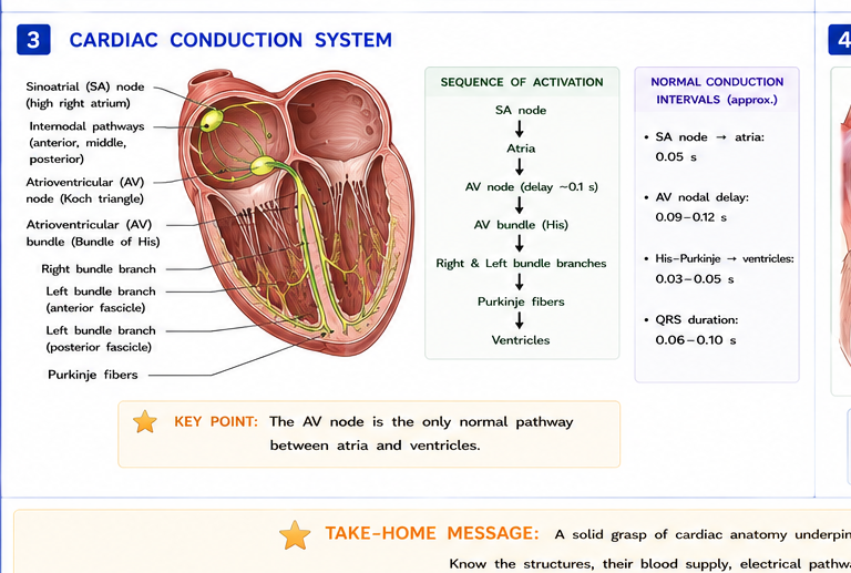 Conduction system anatomy