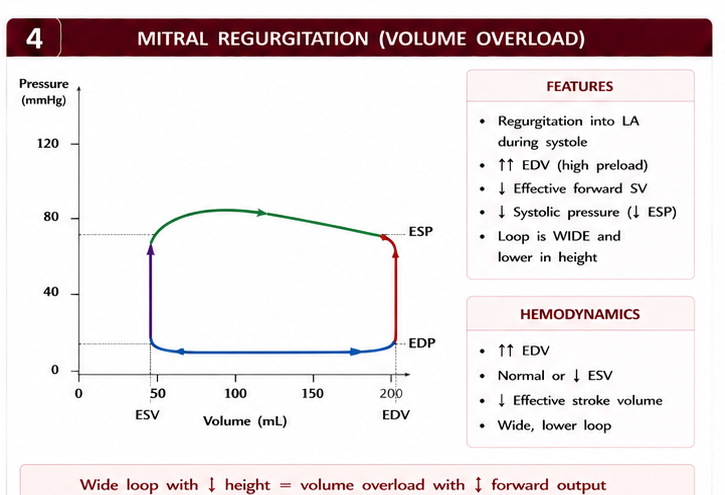 Panel 4 of Normal left ventricular pressure-volume loop
