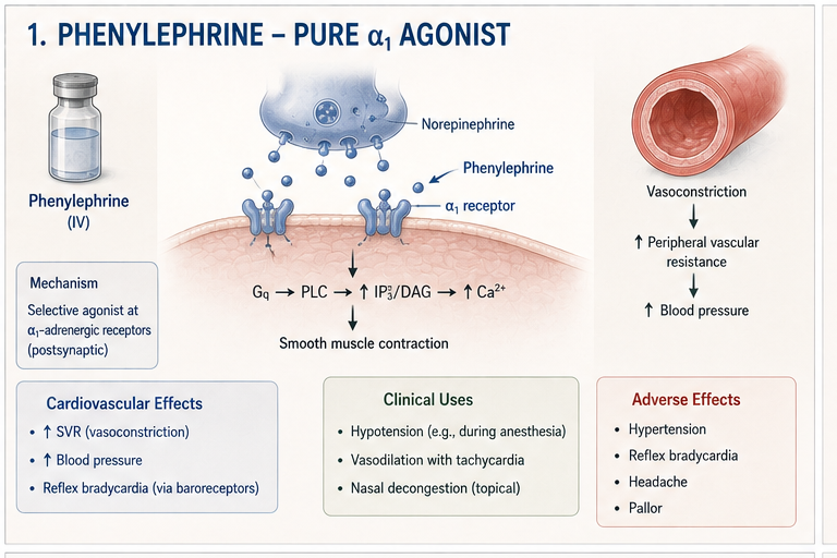 Panel 1 of Phenylephrine - pure & agonist