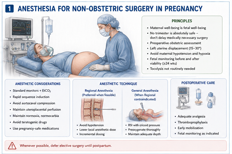Panel 1 of Anesthesia for non-obstetric surgery in pregnancy