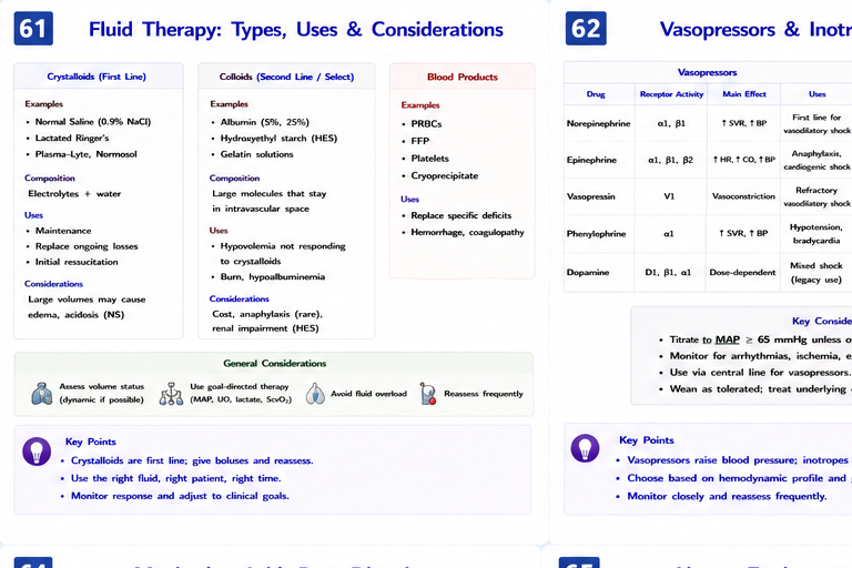 Panel 1 of Fluid therapy types & uses