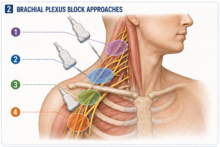 Block locations along plexus