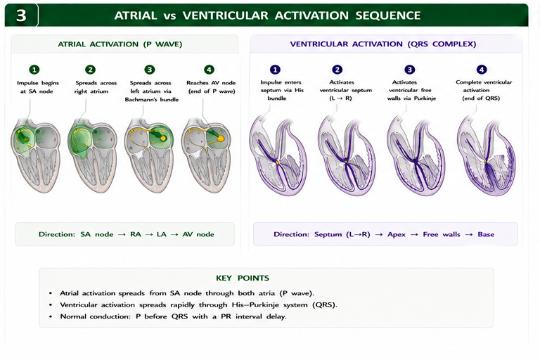 Panel 3 of Cardiac conduction pathway